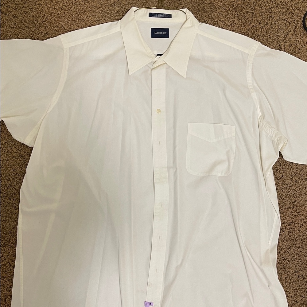 Hampton Bay Cream Short Sleeve Shirt